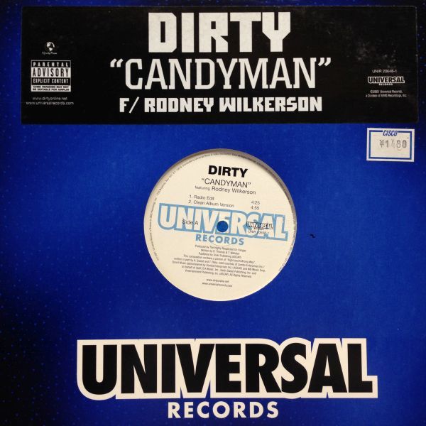 12inchレコード　DIRTY / CANDYMAN feat. RODNEY WILKERSON_画像1