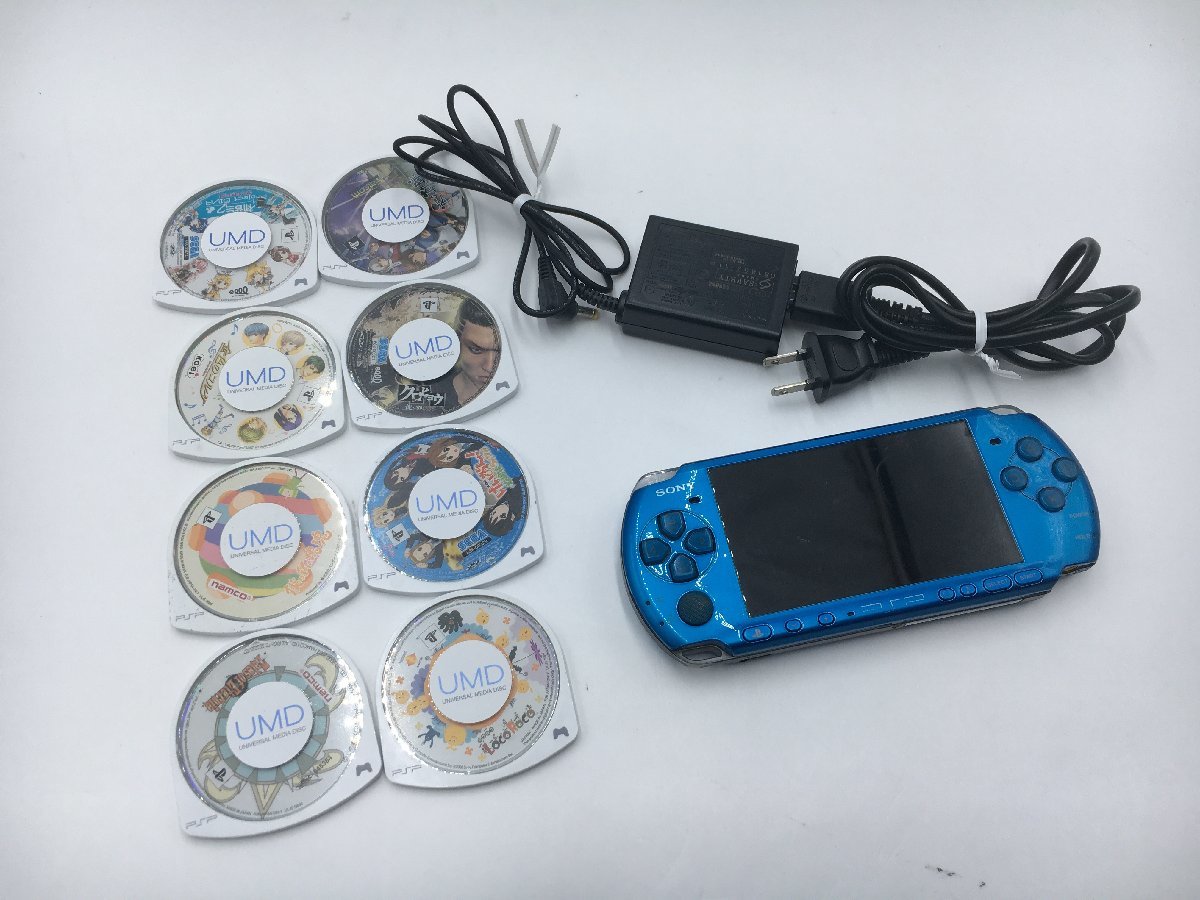 ♪△【SONY ソニー】PSP 本体/充電器/ゲームソフト 計10点セット PSP