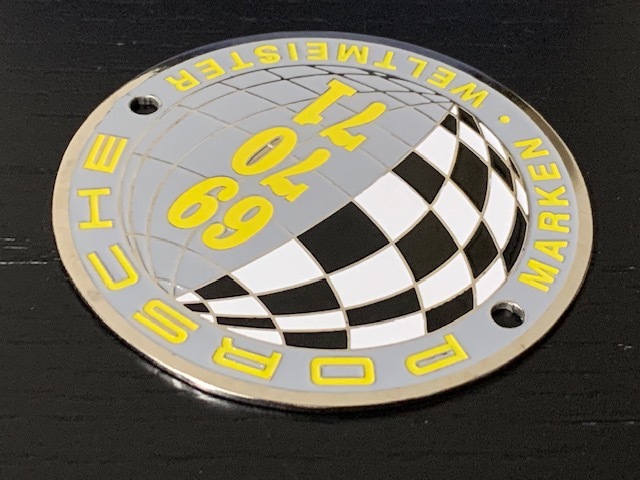  Porsche maru ticket * welt Meister grill badge car badge rare 
