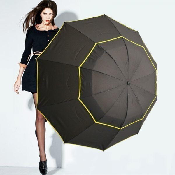 【130cm/ブルー】 二重層 折りたたみ傘 女性用 雨防風 Paraguas ファッション ビジネス アウトドア 強力傘 ブランドビッグ_画像5