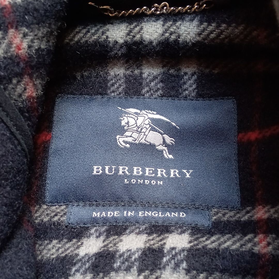 BURBERRY バーバリー ダッフルコート 紺 M〜L相当★英国製 イギリス製 MADE in ENGLAND_画像7