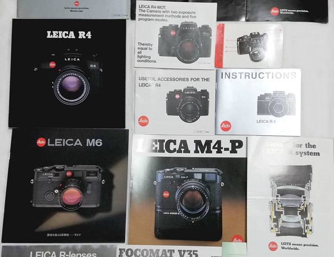 * Leica Leica catalog R4 M4 M6 R lens M lens other together 