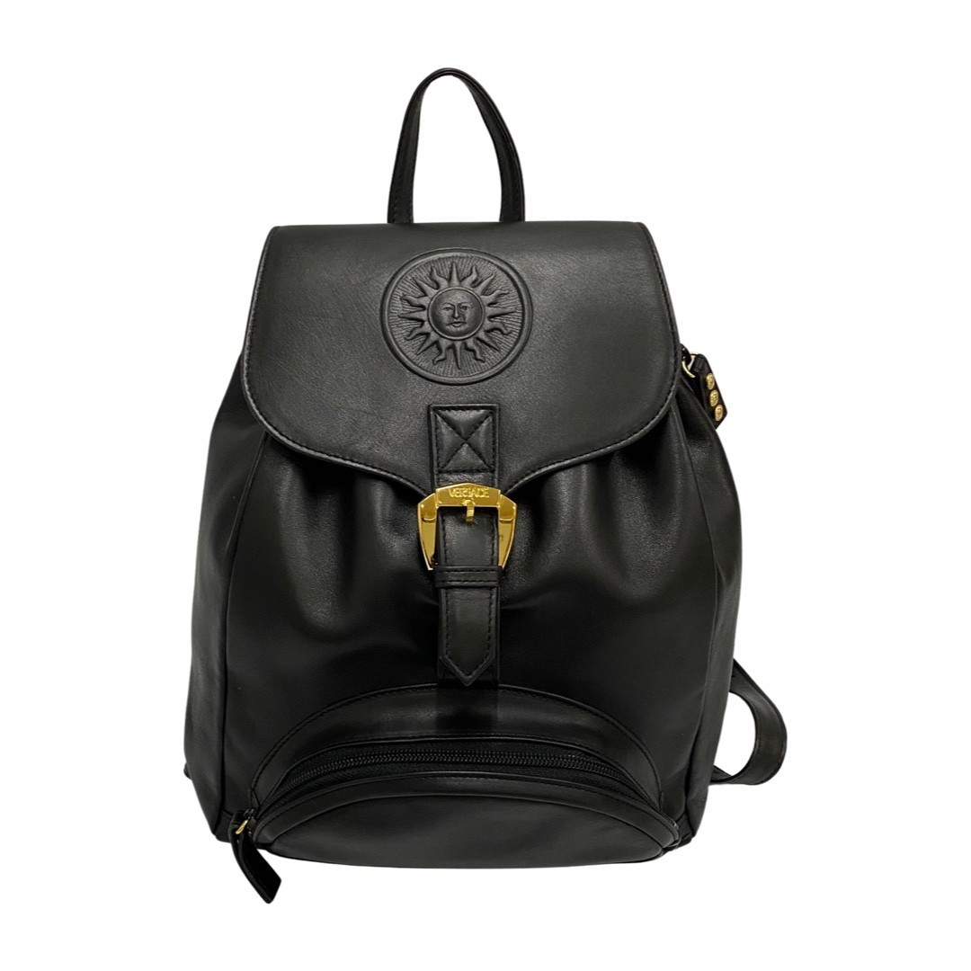 注目 VERSACE 希少品 美品 極 ヴェルサーチ 20778 黒 ブラック デイ