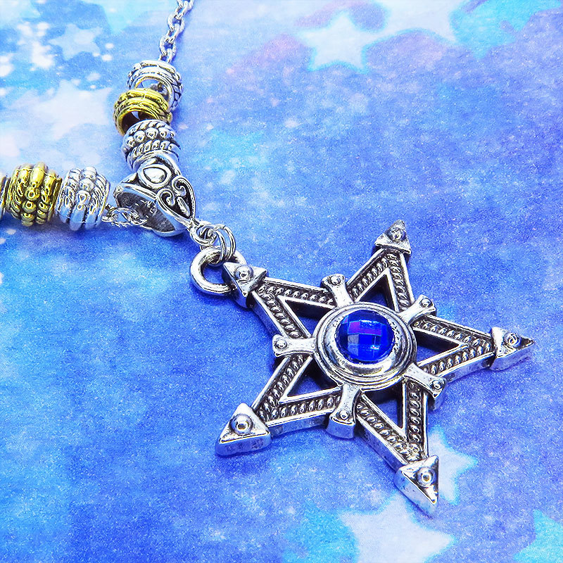  center ... brilliancy . hold pen ta gram (.. star ). silver color necklace bread clock gothic meta ruby z