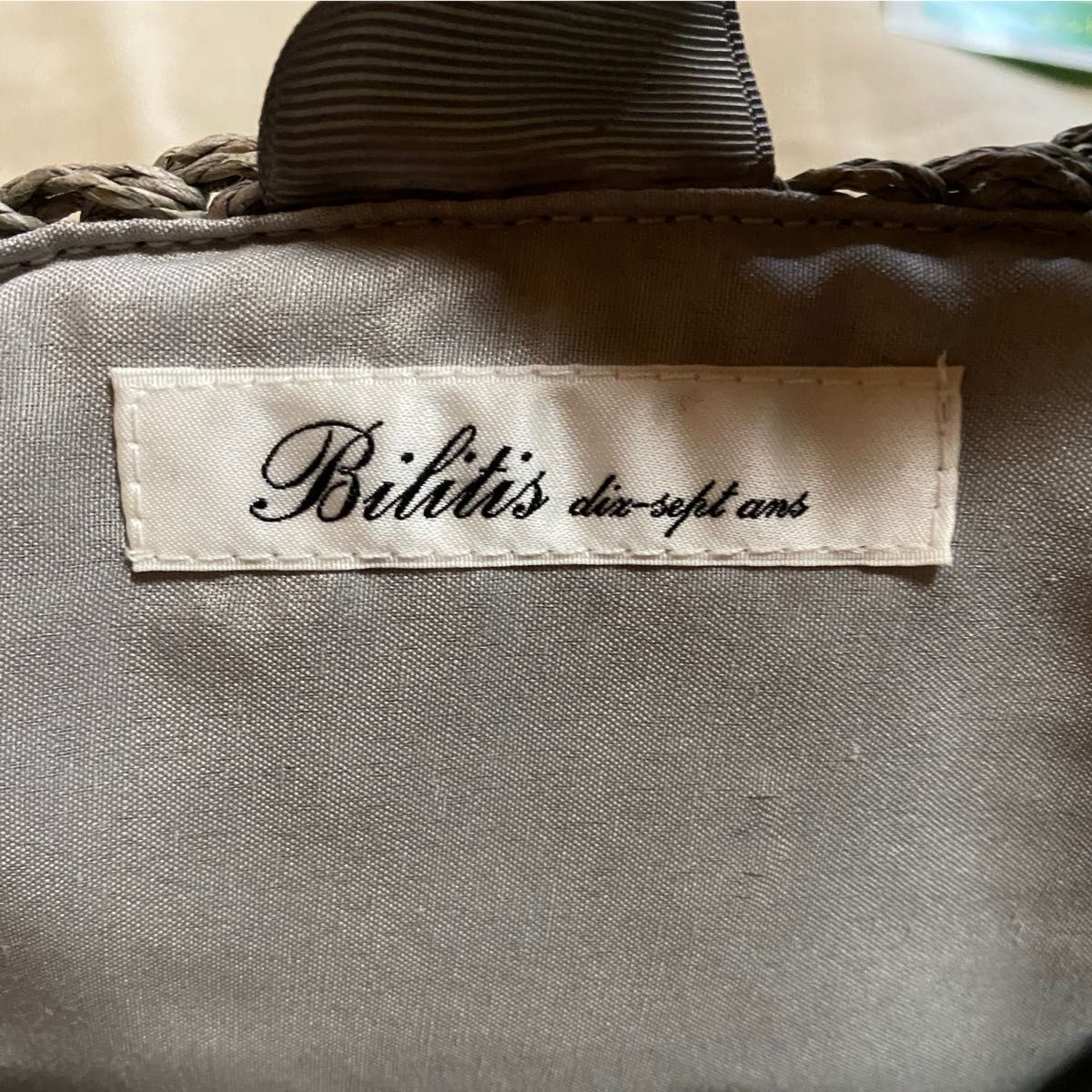 美品 Bilitis dix-sept ans 大きいリボン紐結びが可愛いバッグ