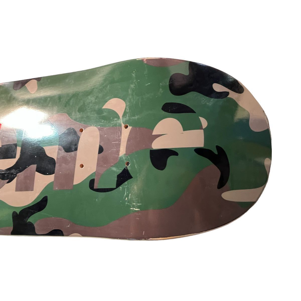 * прекрасный товар Supreme Supreme скейтборд панель CAMO LOGO SKATEBOARD стикер размер примерно 81×21×1(cm) б/у товар управление I297