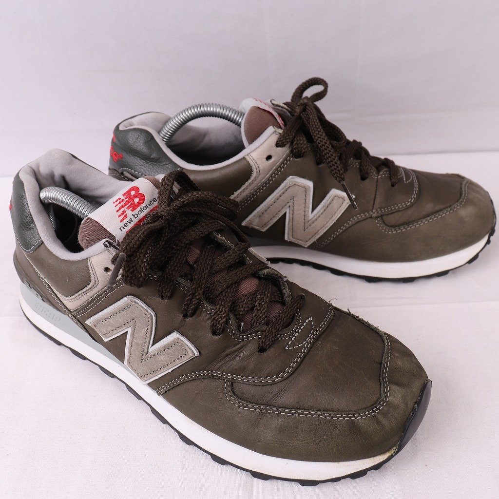 574 ニューバランス 27.0cm/new balance ML574LLG ダークオリーブ ダークグリーン グレー 中古 古着 スニーカー メンズ yy7209_画像7