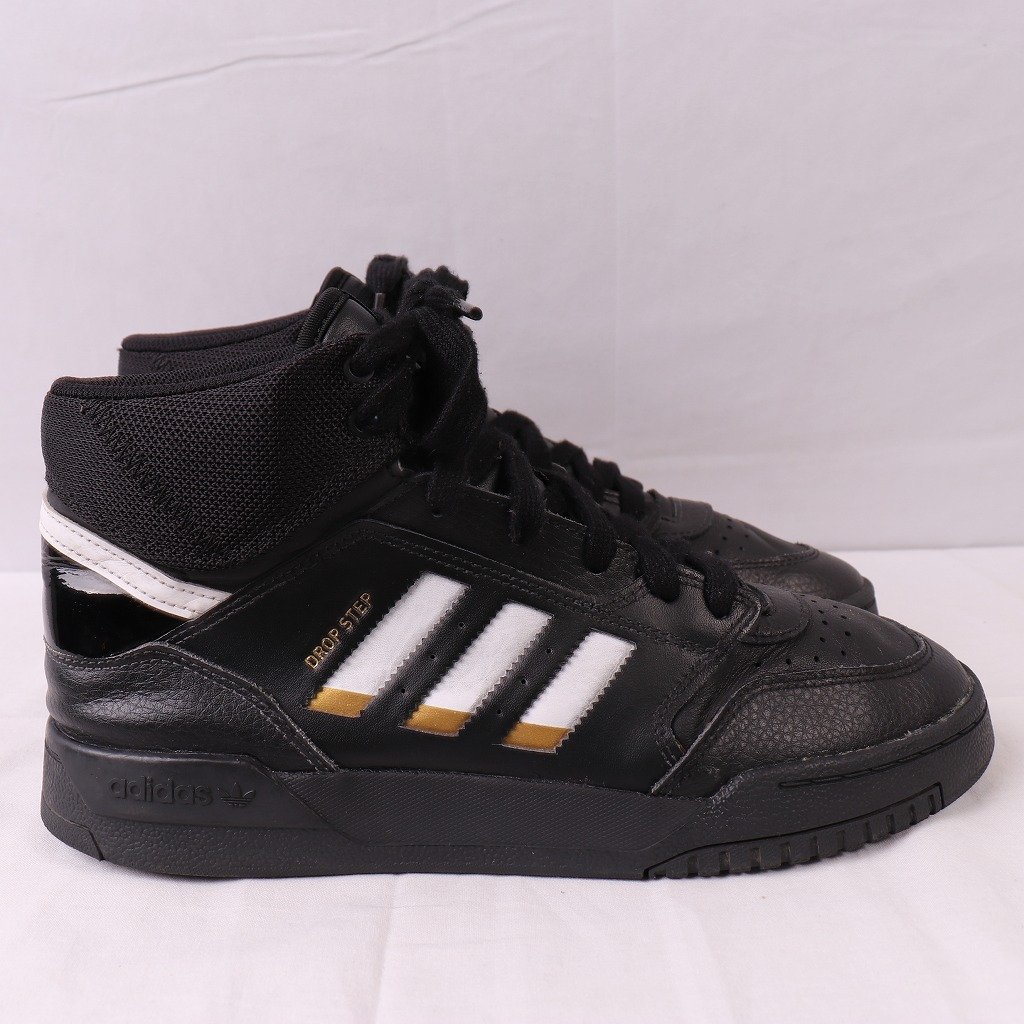 DROP STEP 26.0cm/adidas ドロップステップ アディダス スニーカー 黒 ブラック 白 ゴールド 中古 古着 メンズ ad4417の画像4