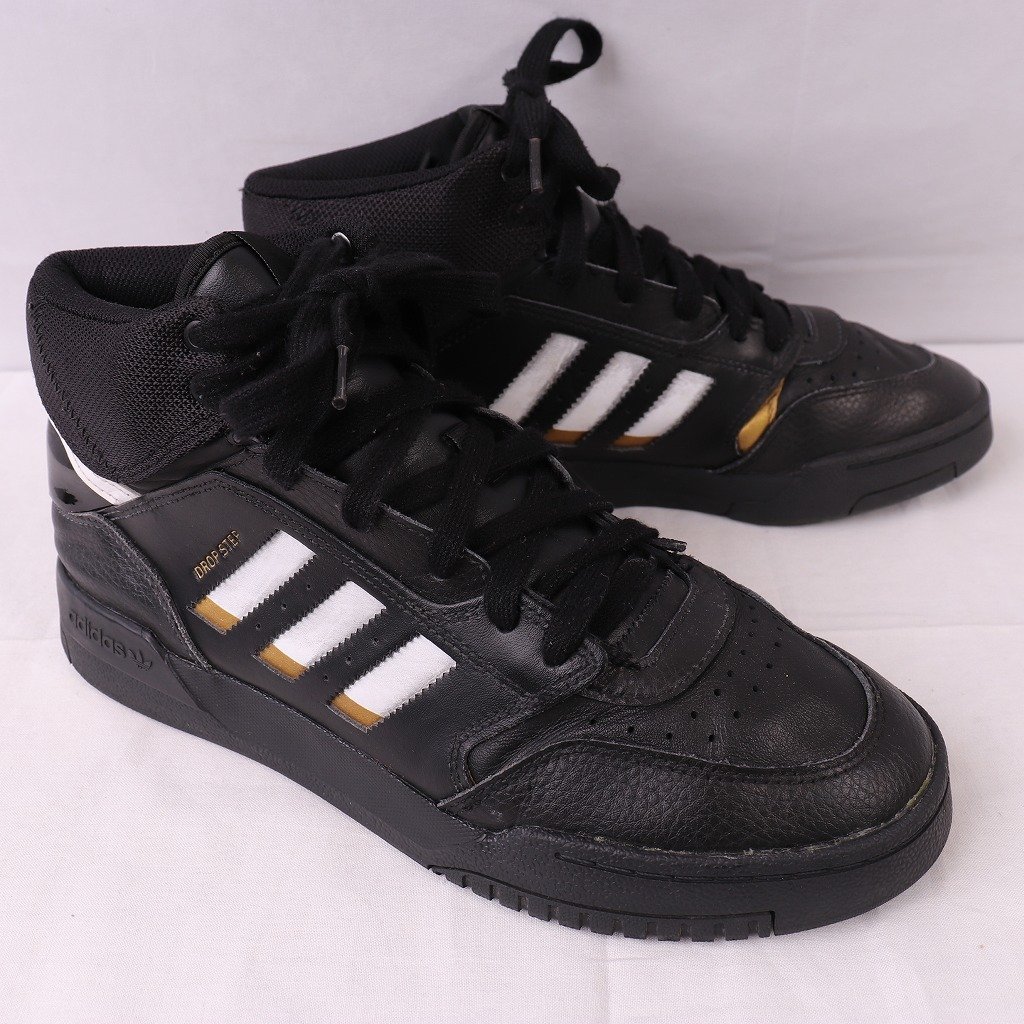 DROP STEP 26.0cm/adidas ドロップステップ アディダス スニーカー 黒 ブラック 白 ゴールド 中古 古着 メンズ ad4417の画像7