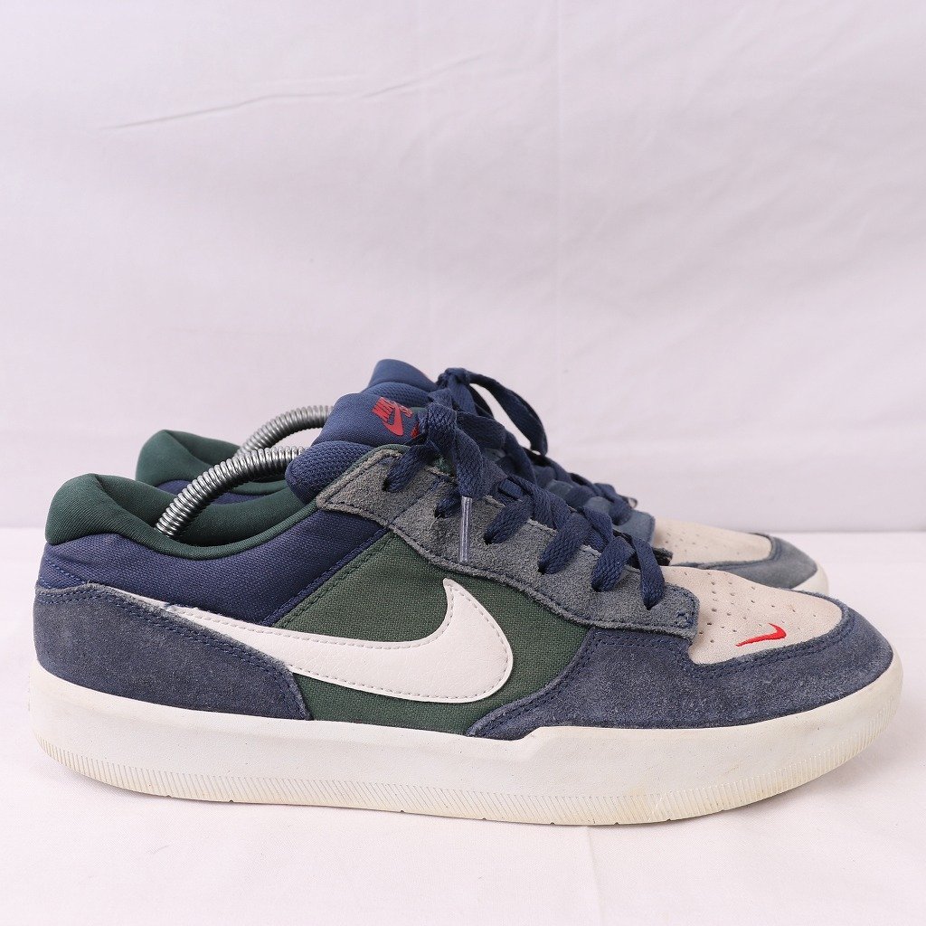 SB FORCE 58 28.0cm /NIKE SB フォース 58 ナイキ 古着 中古 ネイビー ノーブルグリーン メンズ スニーカー xx7717_画像4