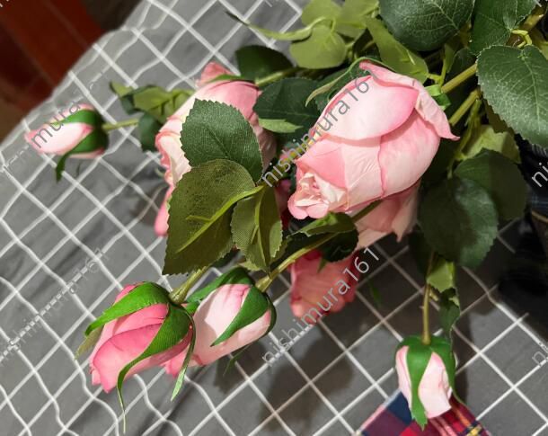 6 шт. комплект * ваза нет * BVLGARY a роза * искусственный цветок * роза * длина примерно 65cm* мелкий розовый * ручная работа 