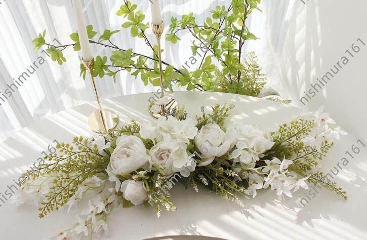 * white ..* artificial flower * wall decoration * desk lease * party for * ornament *72cm rank * white hand made 