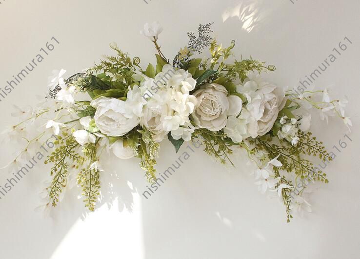 * white ..* artificial flower * wall decoration * desk lease * party for * ornament *72cm rank * white hand made 