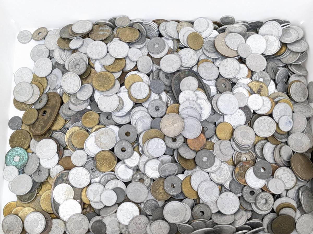 1円~ 日本古銭など 大量 おまとめ 約3.5kg 旧貨幣 いろいろ 未選別 お
