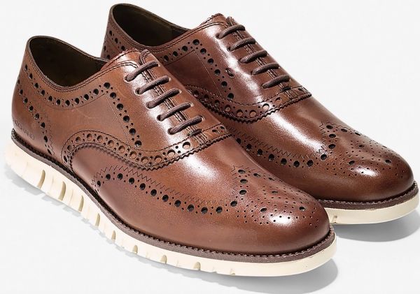 Cole Haan 24.5cm ゼログランド ビジネス スニーカー ウィングチップ