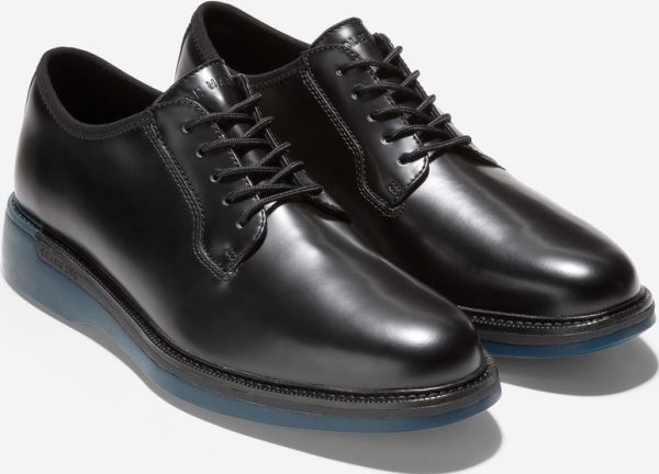 Cole Haan 28cm オックスフォード プレーン ビジネス ポストマン ブラック レザー 革 ローファー オフィス スニーカー XXX93