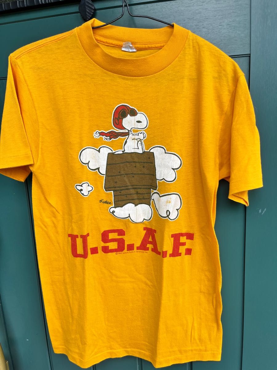 60年代ヴィンテージスヌーピー USエアフォースTシャツ 激レア T 60年代ヴィンテージスヌーピー USエアフォースTシャツ 激レア T