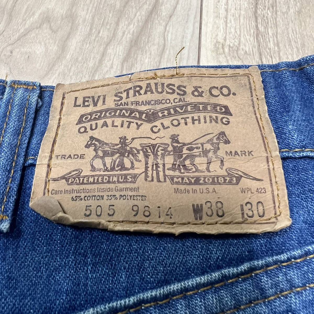 【USA製】80s ビンテージ LEVI'S 505 リーバイス 米国製 デニムパンツ ジーンズ ジーパン 1983年製 メンズ サイズ38 ヴィンテージ R-4719_画像8