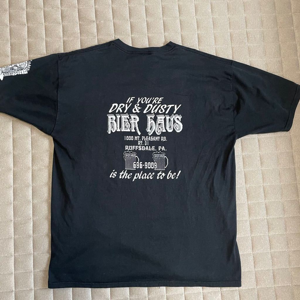 BIER HAUS tシャツ XL相当　ハーレーダビッドソン　黒　企業　Harley-Davidson