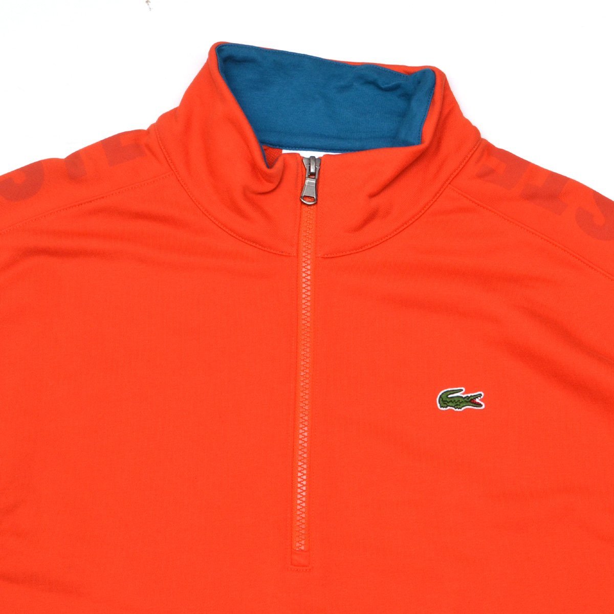 定価18150円 LACOSTE ラコステ ショルダープリントハーフジップスウェット SH8659L トレーナー Mサイズ メンズ M635125_画像4