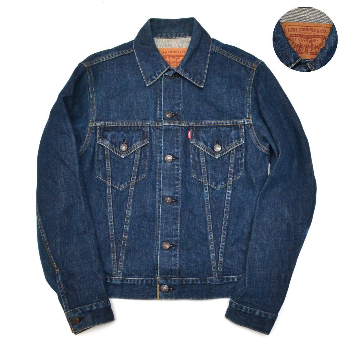 LEVI’S リーバイス BIGE ビッグE 90s デニムジャケット ヴィンテージ 38サイズ 日本製 71557-02 メンズ LEVIS ヴィンテージ 3rd M642340_画像1