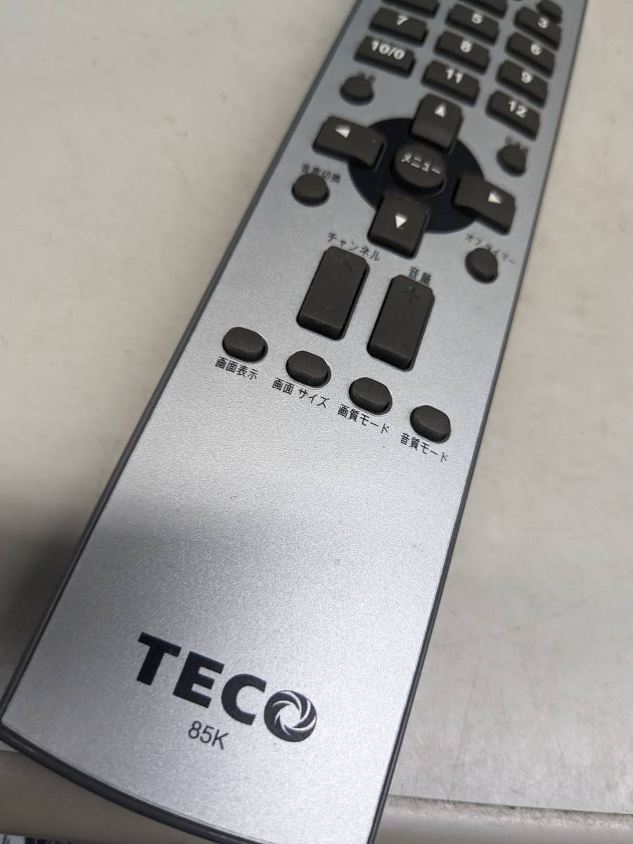 【FNB-26-22】TECO　テコ　純正　テレビ用リモコン　R3296 85K　動確済_画像1