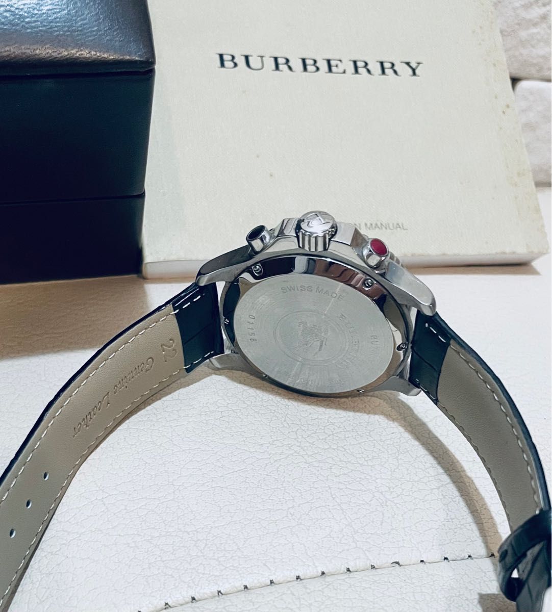 【値下げ！】BURBERRY バーバリー　クロノグラフ 100m防水　スイス製