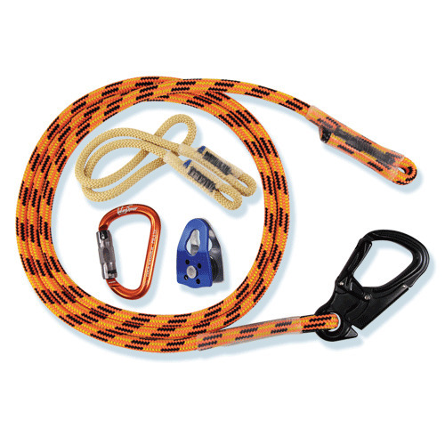 VEVOR 1/2 in. x 16 ft. Steel Core Lanyard Kit Flipline Climbing Carabiner  Core Flip Line Kit Climbing Lanyard AQSFMS1.27X4.87JSV0 - The Home Depot