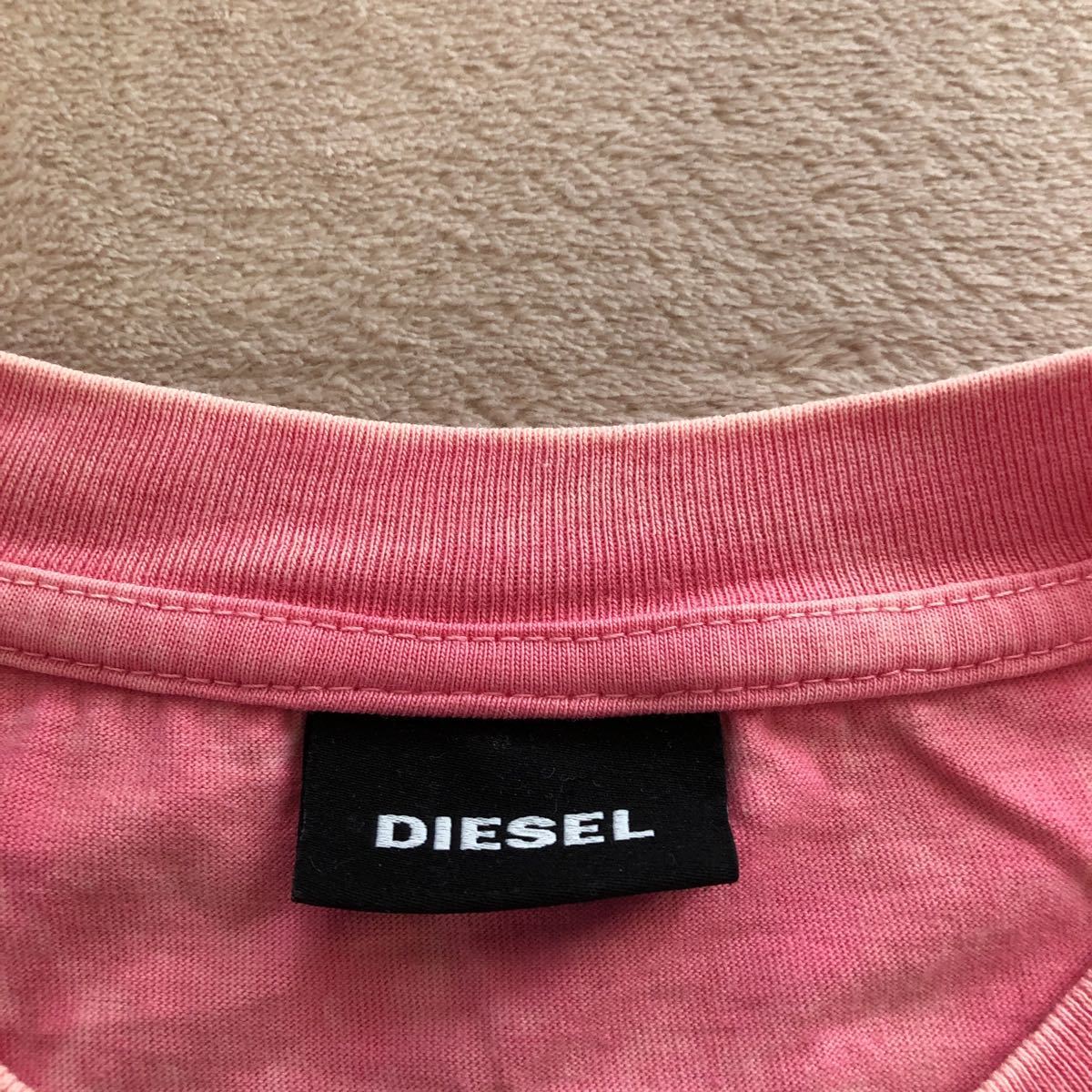 DIESEL ディーゼル タイダイ柄 Tシャツ サイズS ピンク ディーゼルジャパン 正規品 バックプリントあり ブルガリア製 美品_サイズS