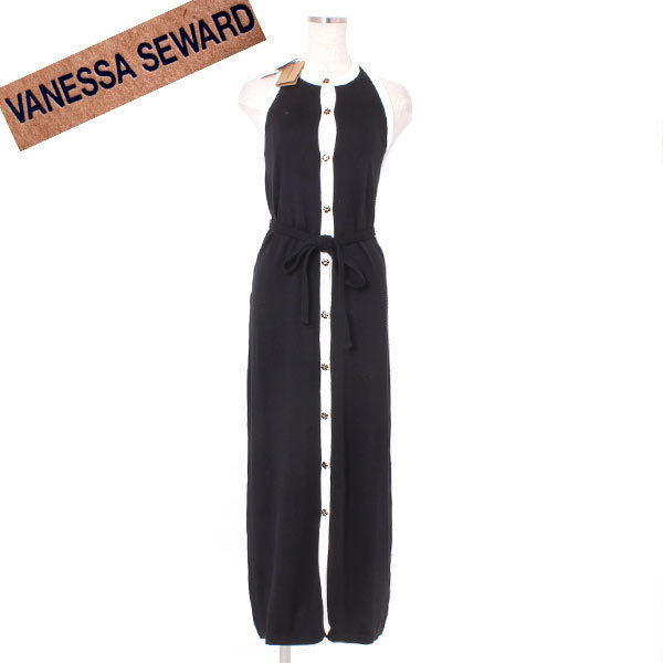 【おしゃれ】 Florinda SEWARD VANESSA 新品 dress ニットロングワンピース スアード ヴァネッサ COCOB-V05659 ブラック size34 定価55,000円 XSサイズ以下