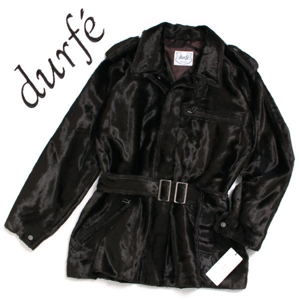 ファッションなデザイン durfe 新品 F/FUR デューフ ブラウン フリーサイズ 定価73,440円 フェイクファーワークジャケット JKT WORK Mサイズ