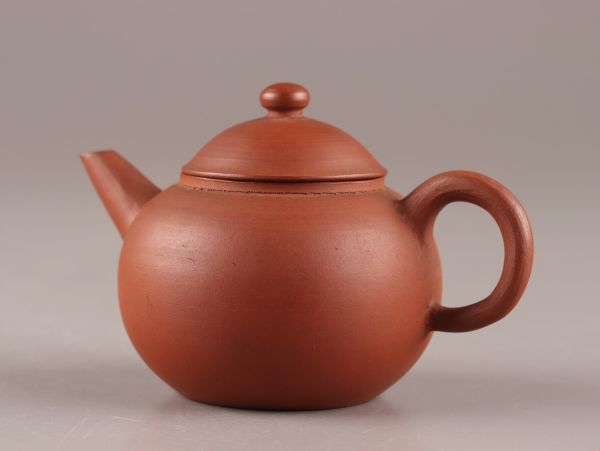 中国古玩 唐物 煎茶道具 朱泥 紫泥 紫砂壷 茶壷 急須 在印 時代物 極上品 初だし品 C0527_画像2