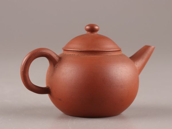 中国古玩 唐物 煎茶道具 朱泥 紫泥 紫砂壷 茶壷 急須 在印 時代物 極上品 初だし品 C0527_画像3