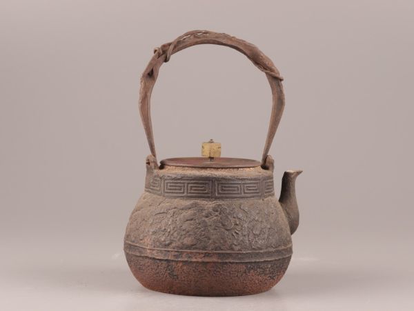 煎茶道具 銅製蓋 時代鉄瓶 時代物 極上品 初だし品 C0603_画像3