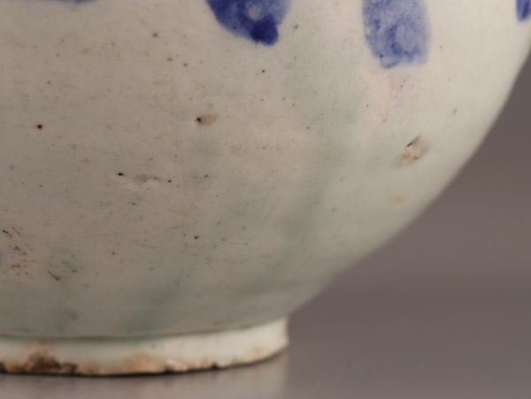 古美術朝鮮古陶磁器李朝染付壷時代物極上品初だし品C0675 | JChere雅虎