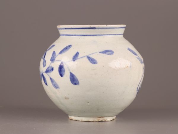古美術朝鮮古陶磁器李朝染付壷時代物極上品初だし品C0675 | JChere雅虎