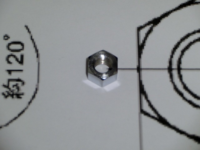 メグロ用２種六角ナットＭ9×Ｐ1.0対辺14mm厚み9mmクロームメッキ_画像1