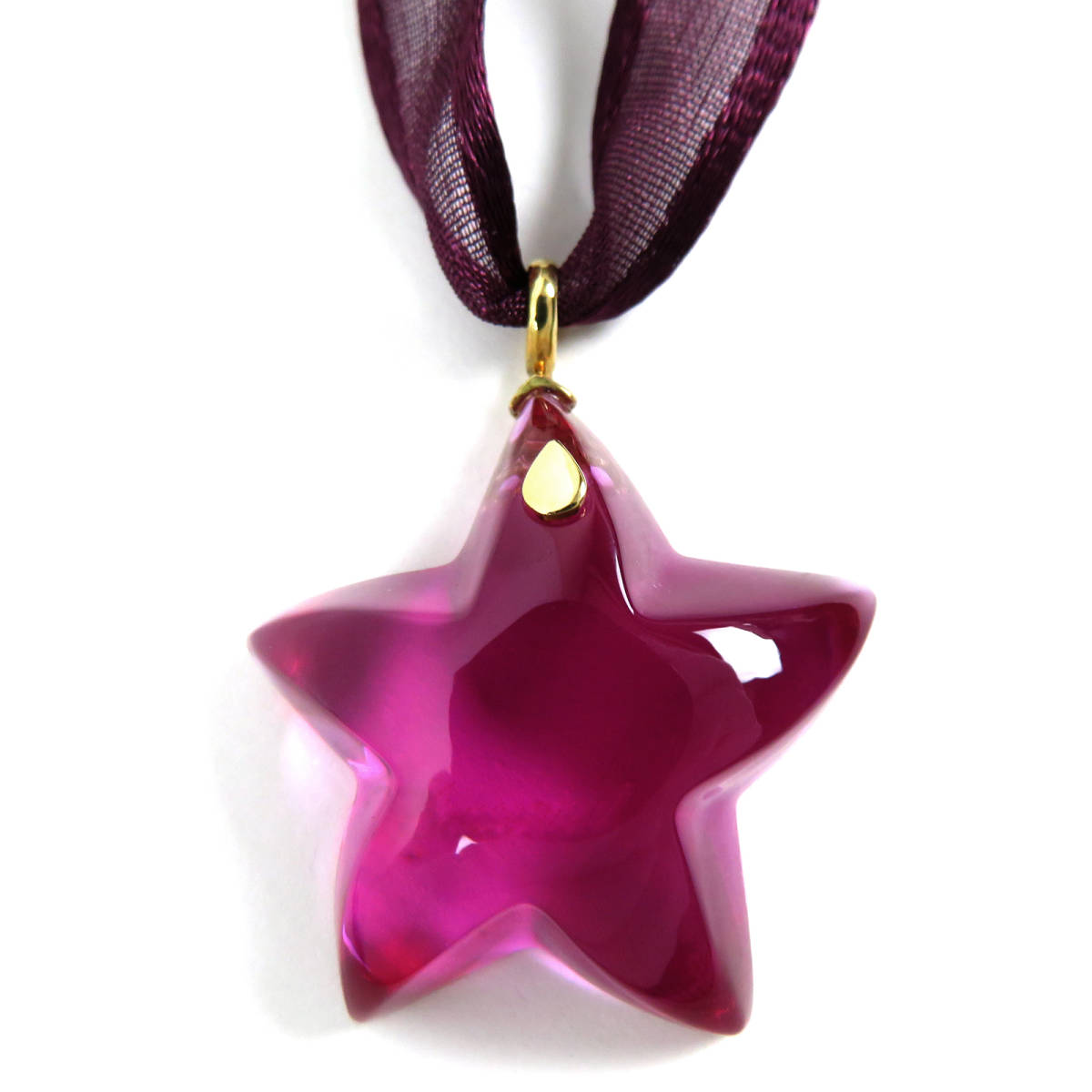 一部予約販売中】 紫 パープル K18YG 750 ネックレス 星型