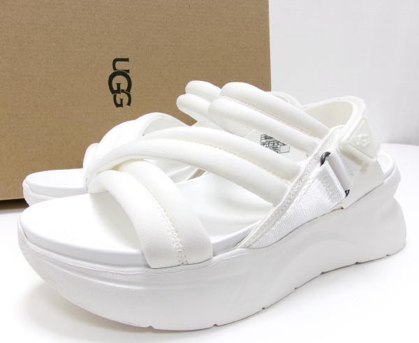  new goods *UGG* UGG *LA SUN* sandals *24cm* white * platform thickness bottom 