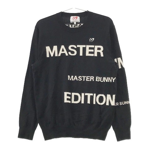 MASTER BUNNY EDITION マスターバニーエディション ウール混 ニットセーター ブラック系 5 [240001987460] ゴルフウェア メンズ