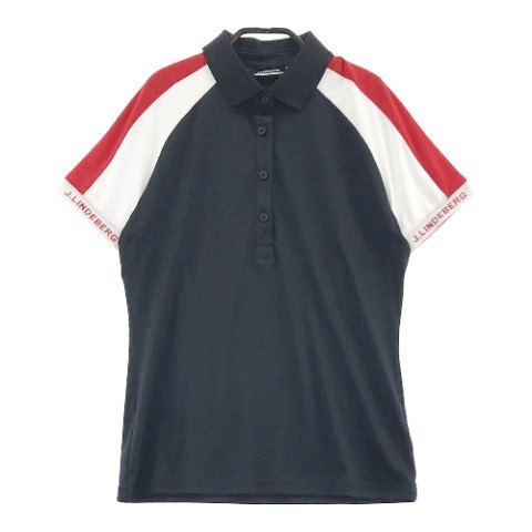 【新品】J.LINDEBERG ジェイリンドバーグ 2022年モデル 半袖ポロシャツ ネイビー系 40 [240001993331] ゴルフウェア レディース