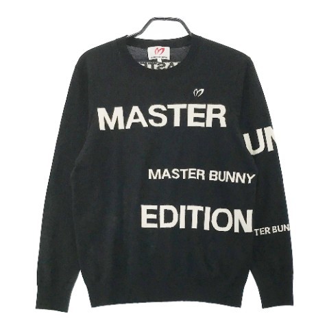 MASTER BUNNY EDITION マスターバニーエディション ニットセーター ロゴ ブラック系 5 [240001929941] ゴルフウェア メンズ
