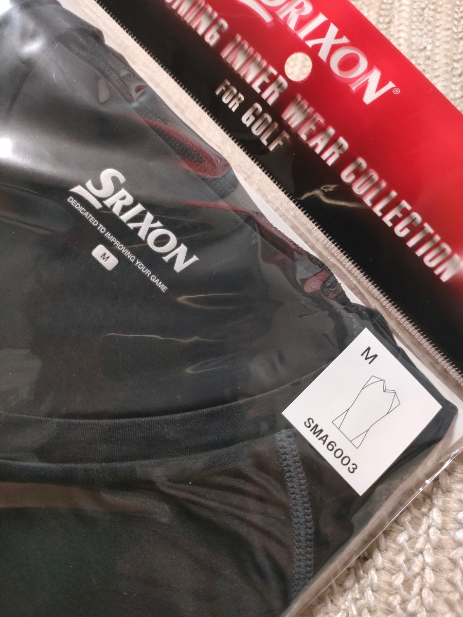 新品 SRIXON スリクソン 高機能コンディショニングインナーウェア ノースリーブ シャツ M 黒 Vネック 吸汗 速乾 UVケア ゴルフ メンズ_画像3