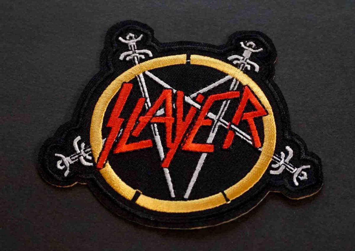 長剣星SLAYER黒黄赤◆新品 スレイヤーSLAYER　アメリカ　スラッシュメタル・バンド刺繍ワッペン◆ 音楽ミュージック◇サバゲー・ミリタリー_画像8