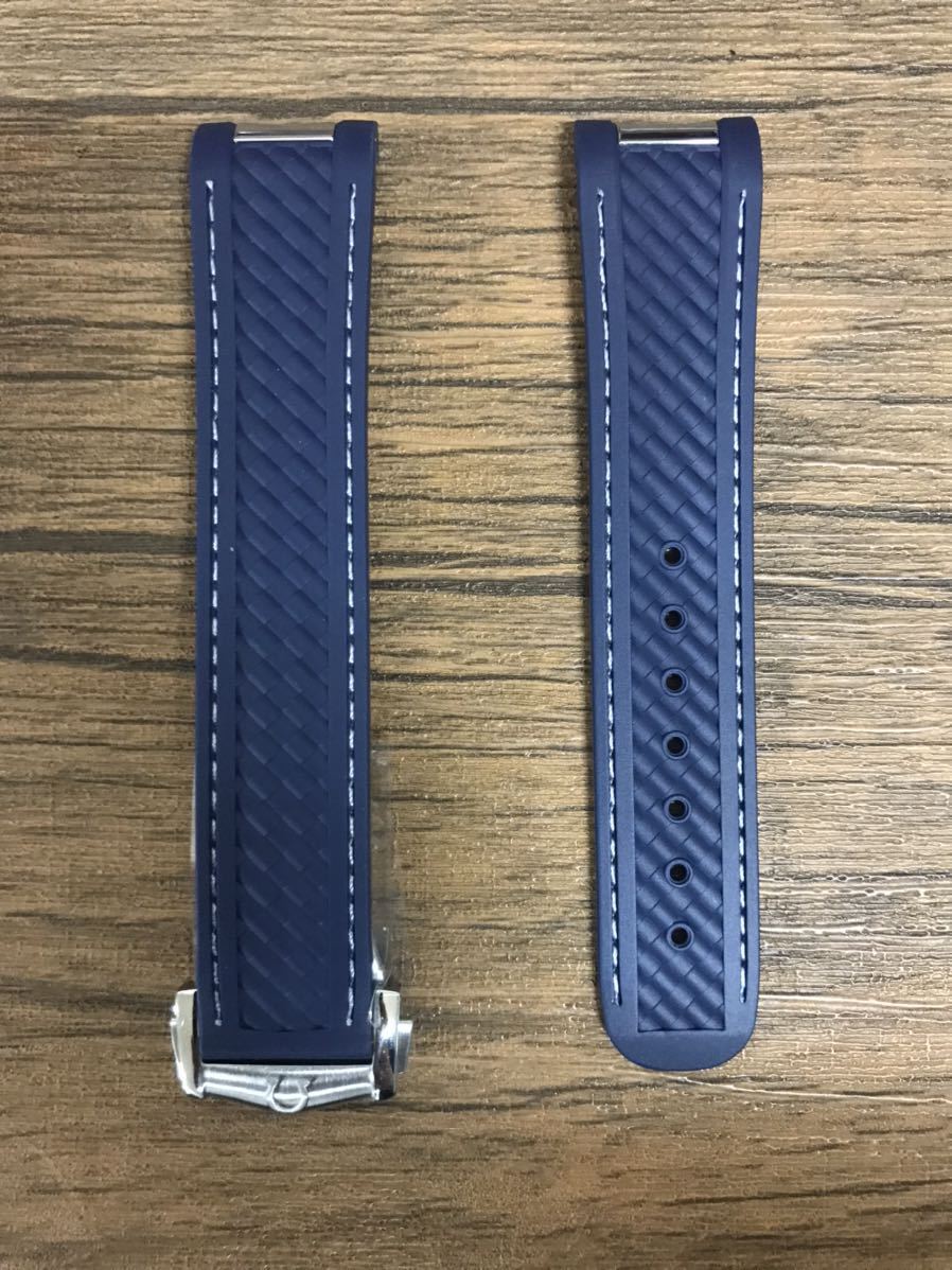 OMEGA オメガ 互換品 ラバーベルト Dバックル 19mm ネイビー OMEGA オメガ 互換品 ラバーベルト Dバックル 19mm ネイビー