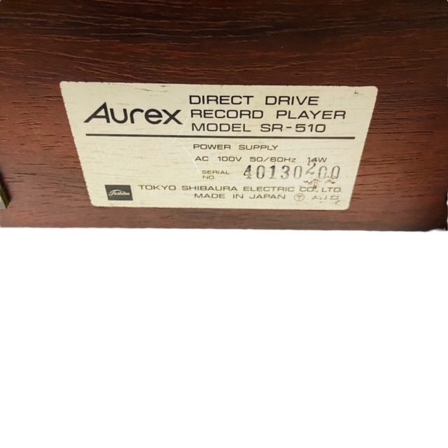 ☆AUREX オーレックス SR-510 ダイレクトドライブ方式 レコード