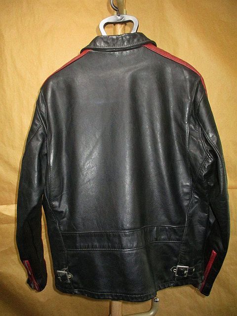 激安 SCHOTT 黒 40 シングル レザー ライダース ショット ロゴ ボア