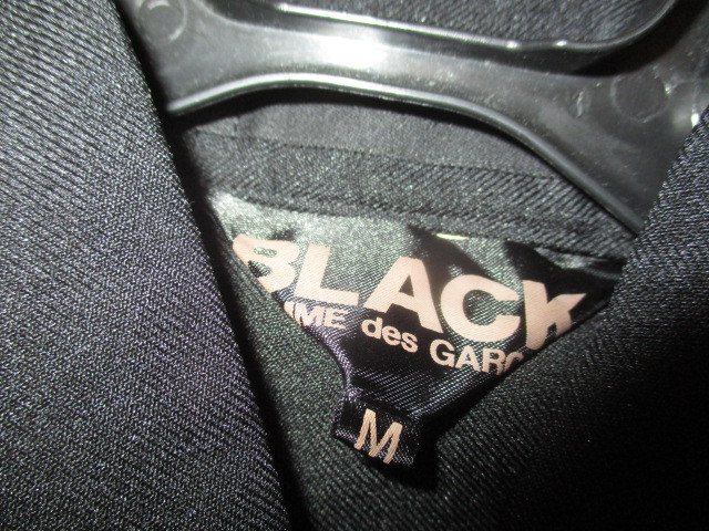 BLACK COMME des GARCONS コムデギャルソン　AD2014　 ポリ縮絨　チャイナ　ジャケット　黒 M_画像4