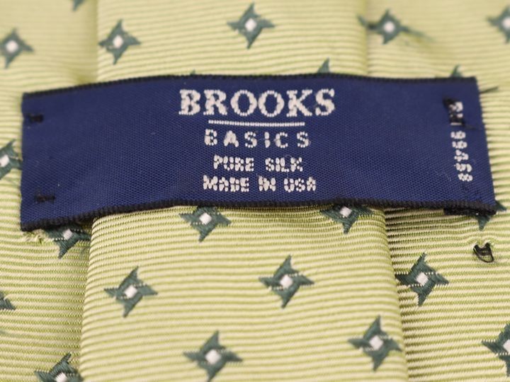 ブルックスブラザーズ 小紋柄 総柄 アメリカ製 ブランド ネクタイ メンズ グリーン Brooks Brothers_画像4