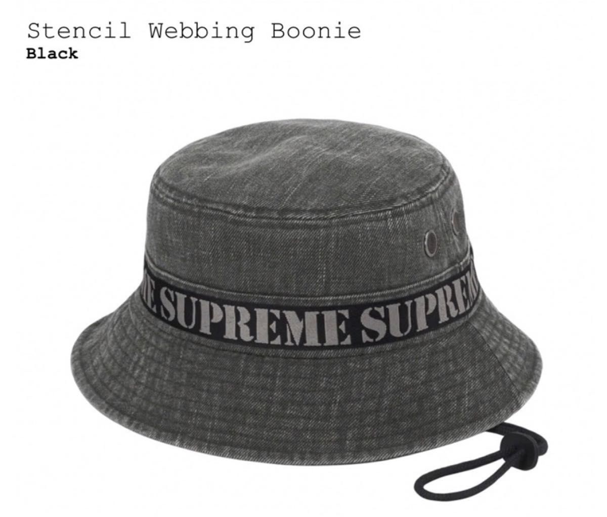 【最安値】23ss/supreme/stencil webbing boonie/シュプリーム/ブーニーハット/ M/L